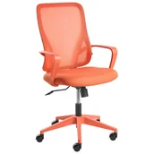 Fotele i krzesła biurowe - Beliani Krzesło biurowe regulowane czerwone LUMA - miniaturka - grafika 1