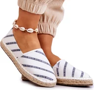 Espadryle damskie - Damskie Klasyczne Espadryle Big Star JJ274959 Białe 37 - miniaturka - grafika 1