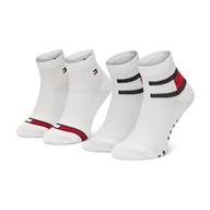 Skarpetki damskie - Tommy Hilfiger Zestaw 2 par wysokich skarpet dziecięcych 100002319 White 001 - miniaturka - grafika 1