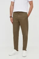 Spodnie męskie - Armani Exchange spodnie bawełniane kolor zielony proste - miniaturka - grafika 1