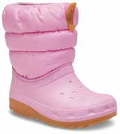 Śniegowce damskie - Dziecięce Ocieplane Buty Zimowe Śniegowce Crocs Classic Neo Puff Boot 32-33 - miniaturka - grafika 1