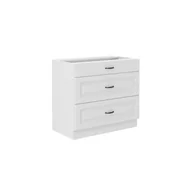 Szafki kuchenne - Szafka Dolna Stojąca 3 Szuflady 80D 3S Stilo Biały Mat Stolarz Lempert Dąb Artisan - miniaturka - grafika 1
