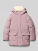 Kurtki i płaszcze dla dziewczynek - Kurtka pikowana o kroju regular fit z odblaskowym nadrukiem - miniaturka - grafika 1