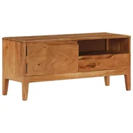 Szafki RTV - vidaXL Szafka pod TV z litego drewna akacjowego, 88 x 30 x 40 cm vidaXL - miniaturka - grafika 1