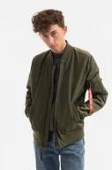 Kurtki męskie - Alpha Industries kurtka bomber MA-1 TT męski kolor zielony przejściowa 191103.257 - miniaturka - grafika 1