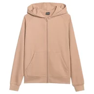 Bluzy sportowe damskie - Bluza damska 4F Sweatshirt F1977 Rozmiar: L / Kolor: beżowy - miniaturka - grafika 1