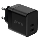 Ładowarki do telefonów - Ładowarka sieciowa CRONG Ultra Compact GaN 35W PD Czarny - miniaturka - grafika 1