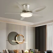 Wentylatory sufitowe - SX023-122 Wentylator sufitowy z oświetleniem LED z pilotem zdalnego sterowania Regulacja barwy/jasności światła 6 prędkości, timer 2 godziny Tryb letni i zimowy 54 W - miniaturka - grafika 1