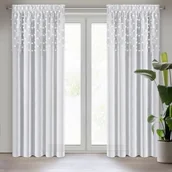 Zasłony - Zasłona na taśmie marszczącej STELLA 140 x 270 cm biały - miniaturka - grafika 1