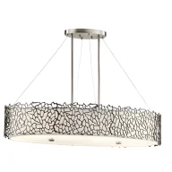 Lampy sufitowe - Lampa wisząca Adeza - kolor biały, srebrny - KL/SILCORAL/ISLE - miniaturka - grafika 1