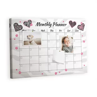 Kolorowy Organizer - Tablica Korkowa z Pinezkami - Miesięczny planer Moda 60x40 cm - Planery - miniaturka - grafika 1