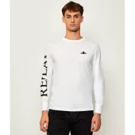 Koszulki męskie - Replay Longsleeve Regular Fit - miniaturka - grafika 1