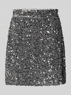 Spódnice - Spódnica mini z wysokim stanem i cekinami model ‘FAITH’ - miniaturka - grafika 1