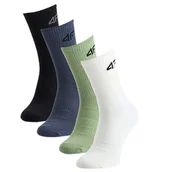 Skarpetki dla dzieci - Skarpetki casual za kostkę (4-pack) chłopięce 4F 4FJWAW25USOCM390-90S Wielokolorowy Roz. 38-40 - 4F JUNIOR - miniaturka - grafika 1