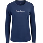 Koszulki i topy damskie - PEPE JEANS KOSZULKA DAMSKA DŁUGI RĘKAW GRANAT r.XS - miniaturka - grafika 1