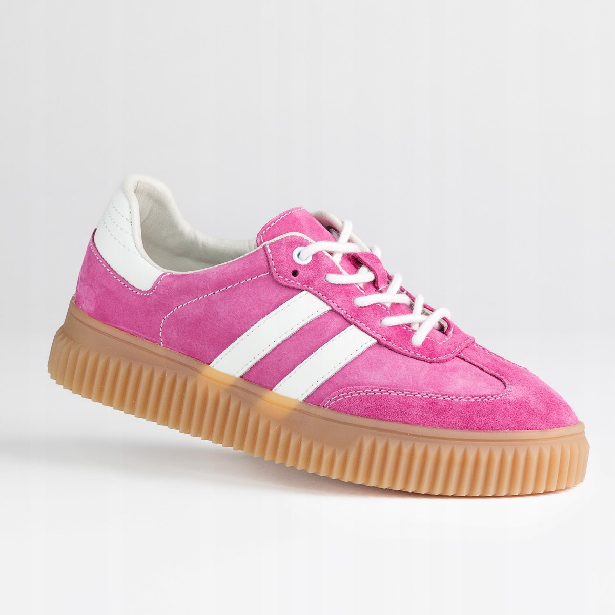 Sneakersy damskie trampki skóra GOODIN GD-XF-199 platforma fuxia 37