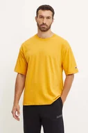 Koszulki męskie - Champion t-shirt bawełniany męski kolor żółty gładki 219632 - miniaturka - grafika 1