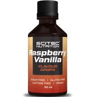 Aminokwasy - SCITEC Flavour Drops 50ml AROMAT SMAKOWY Raspberry Vanilia - miniaturka - grafika 1
