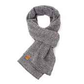 Apaszki i szaliki męskie - Męski elegancki szal męski na zimę brodrene s1 jasnoszara mulina - miniaturka - grafika 1