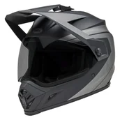 Kaski motocyklowe - Kask Adventure BELL MX-9 Adv Mips Blackout Matowy Czarny/SzaryL - miniaturka - grafika 1