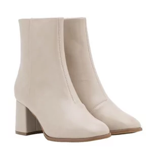 Buty damskie rozm 41 beżowe botki na słupku Vero Moda Moonlight Mathilde - Botki damskie - miniaturka - grafika 1