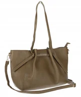 Torebki damskie - Torebka Damska Shopperka Pojemna Modna Duża Torba Listonoszka 14088 Zielona - miniaturka - grafika 1