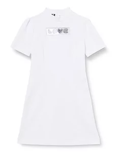 Love Moschino Damska sukienka z krótkim rękawem, Optical White, rozmiar 42, optical white, 42 - Sukienki - miniaturka - grafika 1