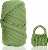 Pasmanteria - GRUBA WŁÓCZKA DO RĘKODZIEŁA WŁÓCZKA 500g DIY WŁÓCZKA ZIELONA PRZĘDZA - miniaturka - grafika 1