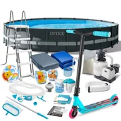 Baseny ogrodowe - Basen ogrodowy, stelażowy, Intex, + hulajnoga, 610x122 cm - miniaturka - grafika 1