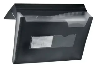 Teczka harmonijkowa A4 gumka nar. 13 przegród czar - Tetis - Teczki i skoroszyty - miniaturka - grafika 1