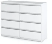 Szafki RTV - Komoda Z Szufladami Biała 120cm Hugo Szafka Rtv Do Salonu Sypialnia Biała - miniaturka - grafika 1