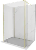 Ścianki i drzwi prysznicowe - Mexen Kioto ścianka prysznicowa Walk-in 135 x 70 x 30 cm, transparent, złota szczotkowana - 800-135-070-221-55-00-030 - miniaturka - grafika 1