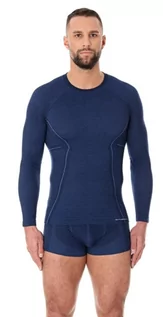 Bluzy sportowe męskie - Brubeck Bluza męska Active Wool L - grafika 1