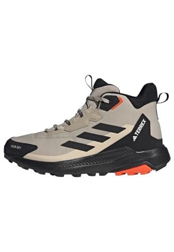 adidas Męskie buty trekkingowe Terrex Anylander Mid Rain.rdy bez piłki nożnej, Wonder Beżowy Rdzeń Czarny Pomarańczowy, 42 EU