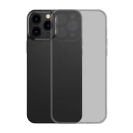 Etui i futerały do telefonów - Baseus Frosted Glass Case etui pokrowiec do iPhone 13 Pro Max sztywna obudowa z żelową ramką czarny (ARWS001101) - miniaturka - grafika 1