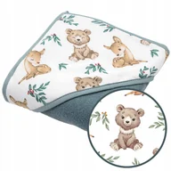 Okrycia kąpielowe dla dzieci - OKRYCIE KĄPIELOWE KAPTUREK 95x95 RĘCZNIK ANKRAS - miniaturka - grafika 1