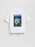 Koszulki dla chłopców - Reserved - Bawełniany t-shirt Blue Lock - biały - miniaturka - grafika 1