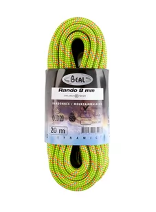 Lina do turystyki lodowcowej Beal Rando 8 mm 20m GOLDEN DRY - yellow - Sprzęt wspinaczkowy - miniaturka - grafika 1