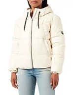 Kurtki i płaszcze dla chłopców - Mexx Damska kurtka z kapturem, perłowy biały, L - miniaturka - grafika 1