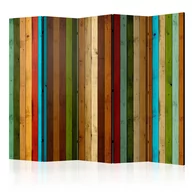 Parawany - Parawan 5-częściowy - Drewniana tęcza II [Room Dividers] (rozmiar 225x172) - miniaturka - grafika 1