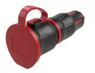 Gniazdka elektryczne - PCE Gniazdo gumowe z zatyczką 16A 230V 3P IP54 TOP TAURUS2 24711-sr 24711-sr - miniaturka - grafika 1