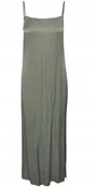 Sukienki - PIECES DŁUGA SUKIENKA NA RAMIĄCZKACH GŁADKA ZIELONA S XQA - miniaturka - grafika 1