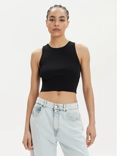 Vero Moda Top Ginny 10300339 Czarny Slim Fit - Koszulki i topy damskie - miniaturka - grafika 1