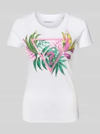 Koszulki i topy damskie - T-shirt z nadrukiem z logo - miniaturka - grafika 1