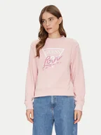 Bluzy damskie - Guess Bluza W5GQ05 KB683 Różowy Regular Fit - miniaturka - grafika 1