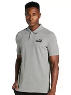 Koszulki męskie - Puma Męska koszulka polo Ess Pique szary (Medium Gray Heather) XXL 58667403 - miniaturka - grafika 1