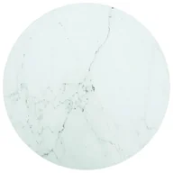 Meble modułowe i akcesoria - Blat do stołu, biały, Ø70x0,8 cm, szkło ze wzorem marmuru! Lumarko! - miniaturka - grafika 1