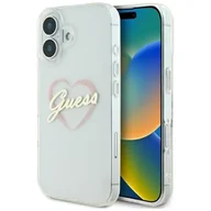 Etui i futerały do telefonów - Guess GUHCP16MHCHGSPT iPhone 16 plus 6.7" przeźroczysty/transparent hardcase IML Heart - miniaturka - grafika 1