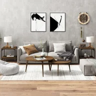 Ławy i stoliki kawowe - vidaXL Stoliki boczne 2 szt. Dąb brązowy 40x40x40 cm Materiał drewnopochodny - Stolik boczny - Stoliki boczne - Stolik kawowy - Stolik - miniaturka - grafika 1