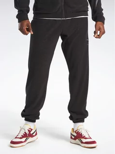 Spodnie sportowe męskie - Reebok Spodnie dresowe Reebok Basketball Court Top Joggers IA2426 Czarny Regular Fit - grafika 1